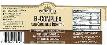 Windmill B-Complex With Choline & Inositol - supplement