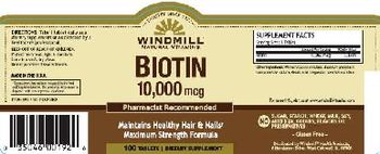 Windmill Biotin 10,000 mcg - supplement