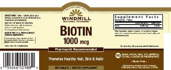 Windmill Biotin 1000 mcg - supplement