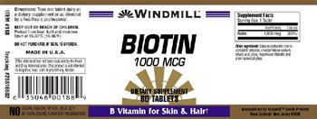 Windmill Biotin 1000 mcg - supplement