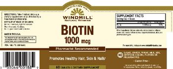 Windmill Biotin 1000 mcg - supplement