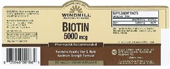 Windmill Biotin 5000 mcg - supplement