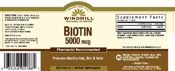 Windmill Biotin 5000 mcg - supplement