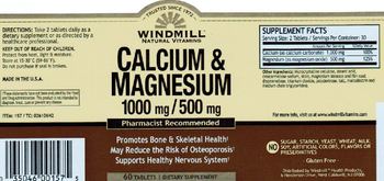 Windmill Calcium & Magnesium 1000 mg / 500 mg - supplement