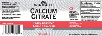 Windmill Calcium Citrate - supplement