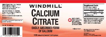 Windmill Calcium Citrate - supplement