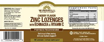 Windmill Cherry Flavor Zinc Lozenges with Echinacea & Vitamin C - supplement