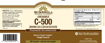 Windmill Chewable C-500 Orange Flavored - supplement