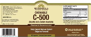 Windmill Chewable C-500 Tangerine Flavored - 