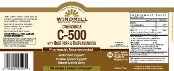 Windmill Chewable C-500 with Rose Hips & Bioflavonoids - supplement