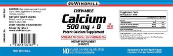 Windmill Chewable Calcium 500 mg + D - supplement