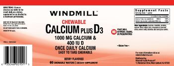 Windmill Chewable Calcium Plus D3 Berry Flavored - supplement