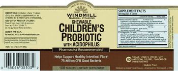 Windmill Chewable Children's Probiotic With Acidophilus - supplement