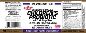 Windmill Children's Probiotic With Acidophilus - supplement