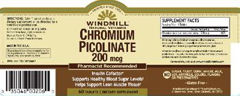 Windmill Chromium Picolinate 200 mcg - supplement