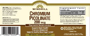 Windmill Chromium Picolinate 200 mcg - supplement