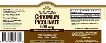 Windmill Chromium Picolinate 500 mcg - supplement