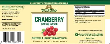 Windmill Cranberry (250 mg Extract) - herbal supplement