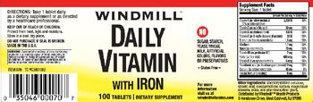 Windmill Daily Vitamin With Iron - supplement