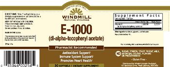 Windmill E-1000 (DL-Alpha-Tocopheryl Acetate) - supplement