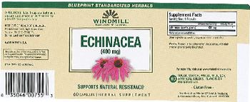 Windmill Echinacea (400 mg) - herbal supplement
