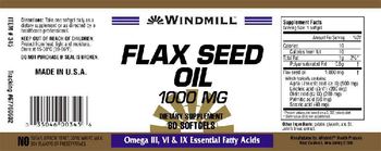 Windmill Flax Seed Oil 1000 mg - supplement
