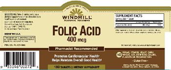 Windmill Folic Acid 400 mcg - supplement