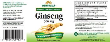 Windmill Ginseng 500 mg - herbal supplement