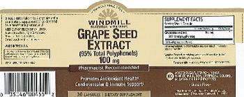 Windmill Grape Seed Extract (95% Total Polyphenols) 100 mg - supplement