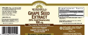 Windmill Grape Seed Extract (95% Total Polyphenols) 100 mg - supplement