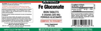 Windmill Health Products Fe Gluconate - supplement