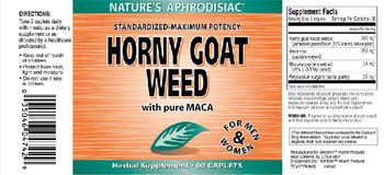 Windmill Health Products Horny Goat Weed With Pure MACA - herbal supplement