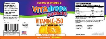 Windmill Health Products VITAdrops GUMMIES Vitamin C-250 Juicy Orange Flavor - supplement