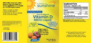Windmill Health Products Vitamin D 400 IU Liquid Delicious Apple Peach Flavor - supplement