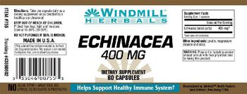 Windmill Herbals Echinacea 400 mg - supplement