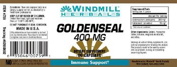 Windmill Herbals Goldenseal 400 mg - supplement