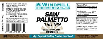 Windmill Herbals Saw Palmetto 160 mg - supplement