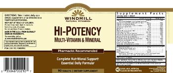 Windmill Hi-Potency Multi-Vitamin & Mineral - supplement