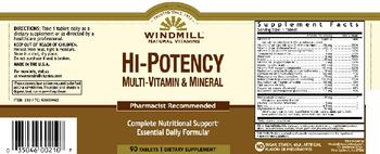 Windmill Hi-Potency Multi-Vitamin & Mineral - supplement