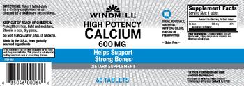 Windmill High Potency Calcium 600 mg - supplement