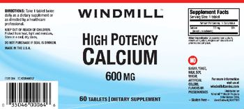 Windmill High Potency Calcium 600 mg - supplement
