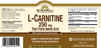 Windmill L-Carnitine 250 mg - supplement