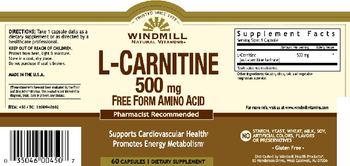 Windmill L-Carnitine 500 mg - supplement