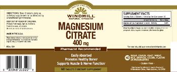 Windmill Magnesium Citrate 400 mg - supplement