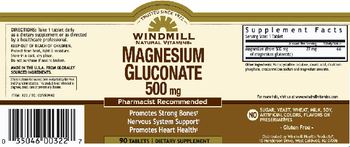 Windmill Magnesium Gluconate 500 mg - supplement