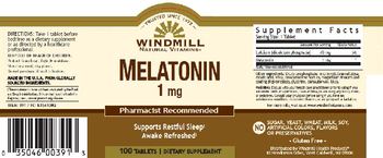 Windmill Melatonin 1 mg - supplement