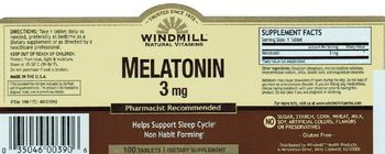 Windmill Melatonin 3 mg - supplement