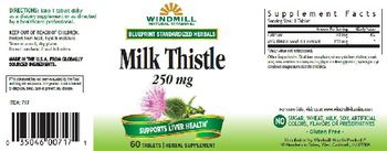 Windmill Milk Thistle 250 mg - herbal supplement