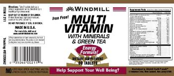Windmill Multi Vitamin With Minerals & Green Tea - supplement