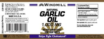 Windmill Natural Garlic Oil 1,000 mg - supplement